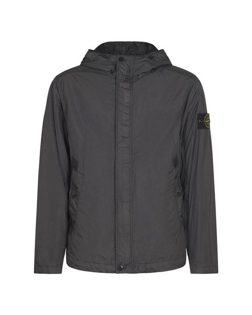 Stone Island Stylische jacken für outdoor-abenteuer,graue nylon kapuzenjacke in Gray für Herren
