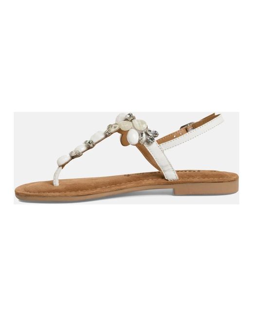 Tamaris Brown Weiße sandalen eleganter stil
