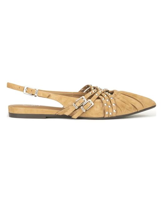 Ash Metallic Ballerinas