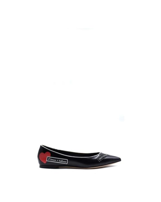 Dolce & Gabbana Black Ballerina Shoes