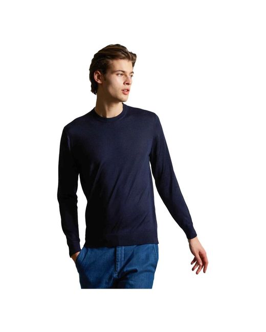 Colombo Blue Round-Neck Knitwear for men