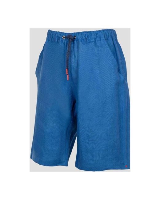 Kiton Blue Casual Shorts for men