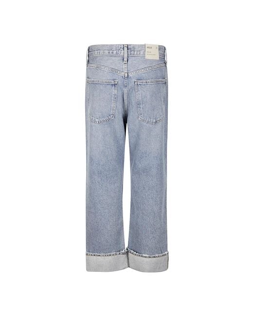Agolde Blue Straight Fit Jeans