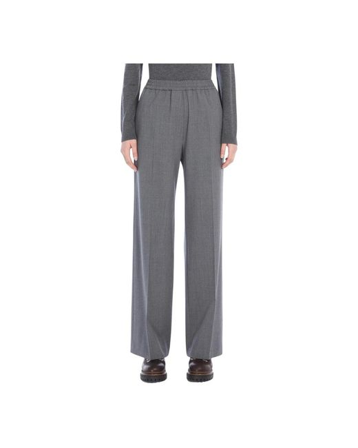 Wide Trousers Max Mara en coloris Gray