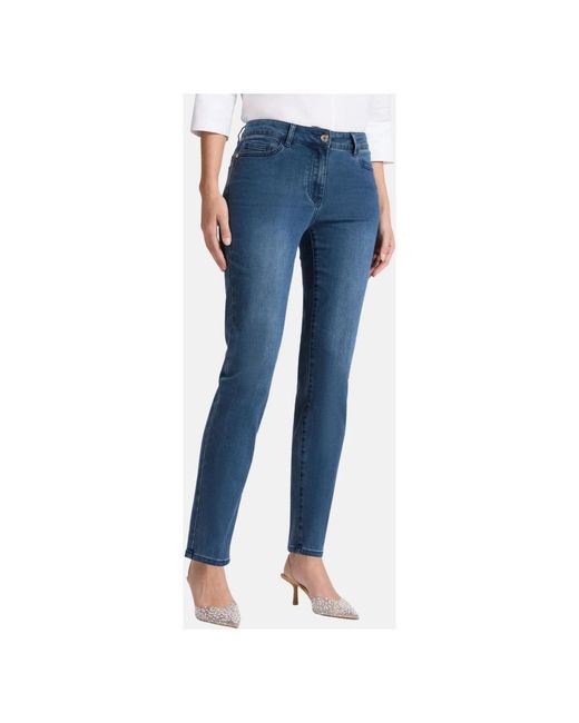 Elena Miro Blue Slim-Fit Jeans