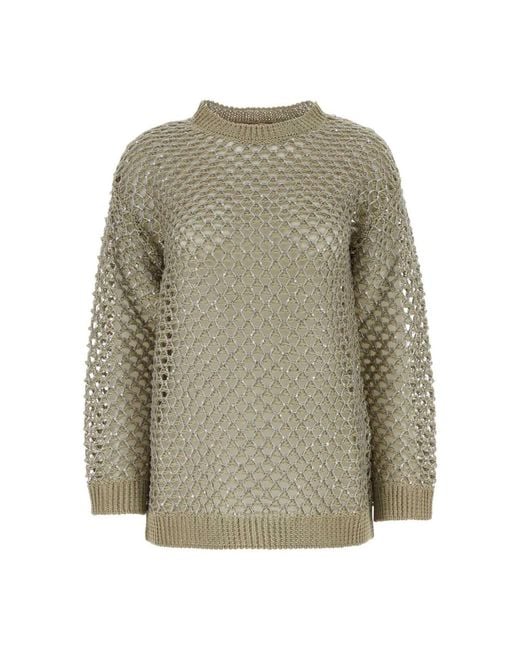 Valentino Garavani Green Round-Neck Knitwear