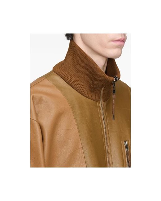 Maison Margiela Brown Leather Jackets for men