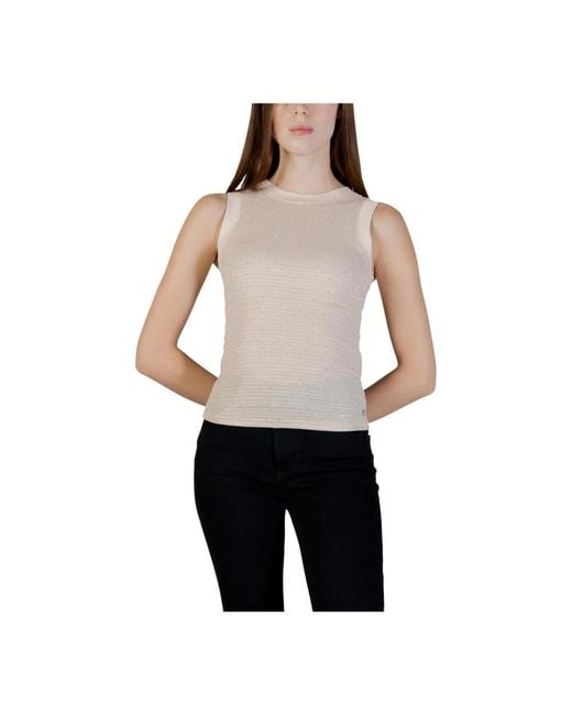 Guess Natural Sleeveless Tops