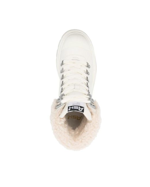 Ash Laarzen Met Imitatiebont Detail in het White
