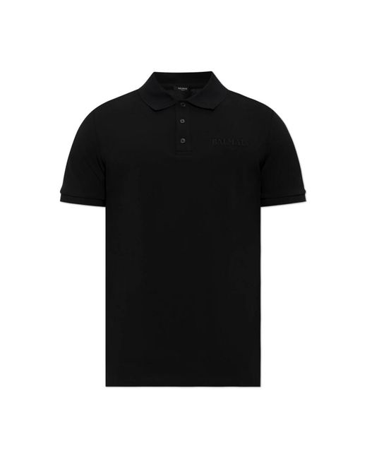 Balmain Black Polo Shirts for men