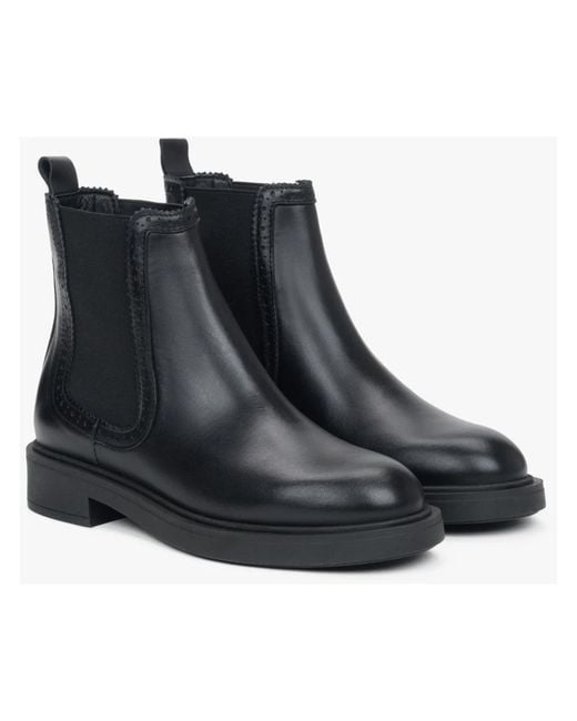 ESTRO Black Chelsea Boots