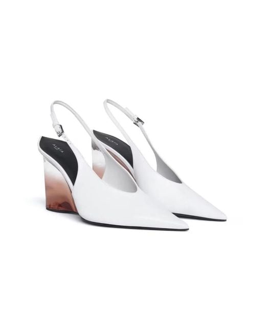 Alaïa White Wedges