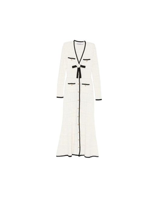 Knitted Dresses Self-Portrait de color White