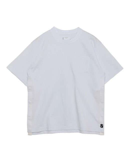 Sacai Weißes t-shirt mit rundhalsausschnitt in White für Herren