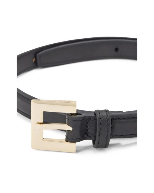 Anine Bing Black Leather Belt