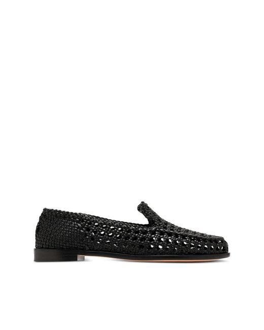 Dragon Diffusion Black Gewebte Leder Loafer