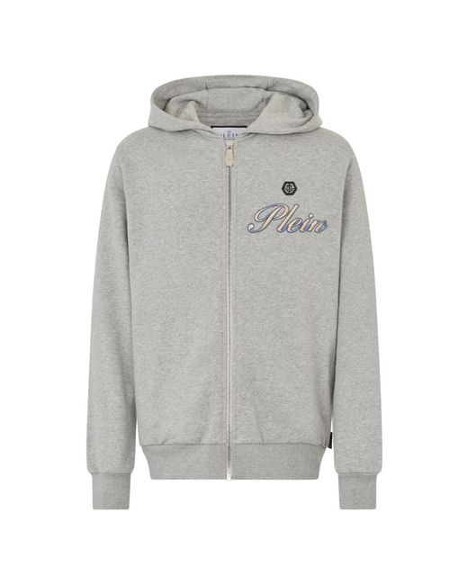 Philipp Plein Gray Zip-Throughs for men