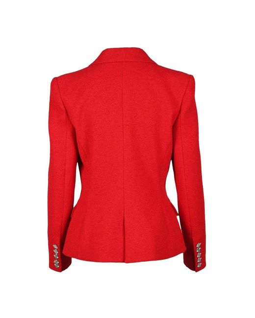 Alexandre Vauthier Stijlvolle Katoenmix Jas in het Red
