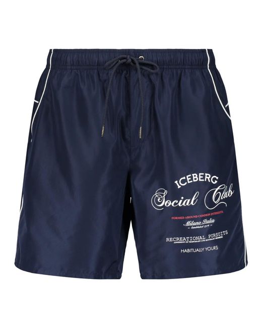 Iceberg Beachbroek in het Blue voor heren