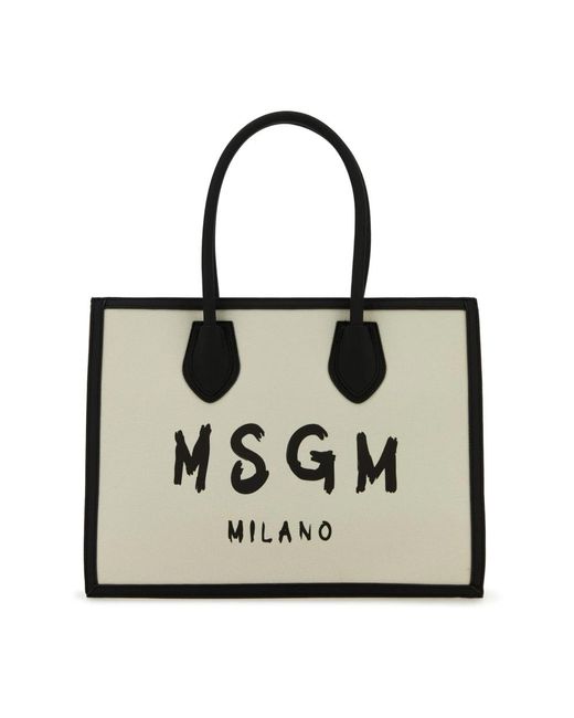 MSGM Black Stilvolle borsa tasche