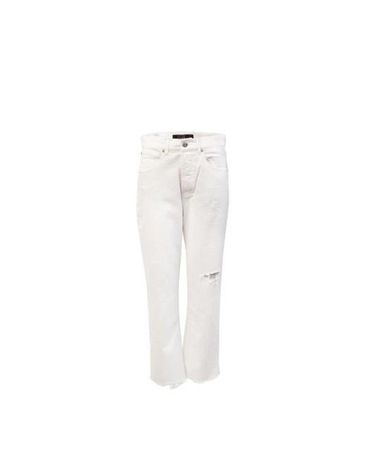 Jeans bianchi slim fit vita vita di Gucci in White