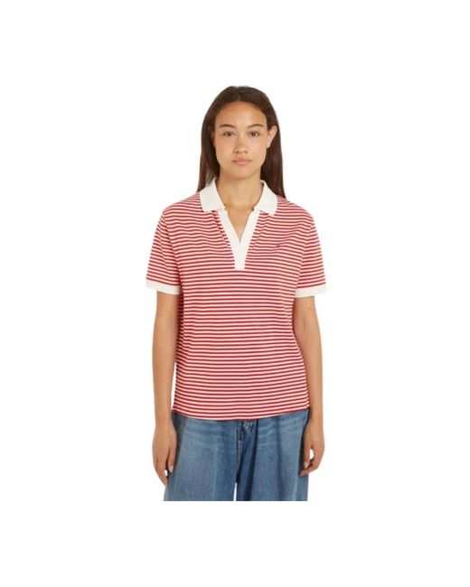 Tommy Hilfiger Red Polo Shirts