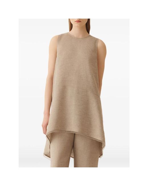 Fabiana Filippi Natural Sleeveless Tops