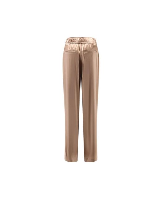 Brunello Cucinelli Natural Wide Trousers
