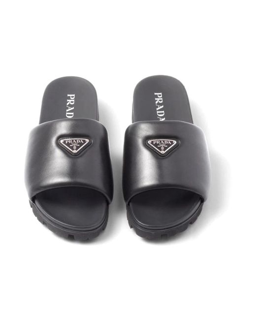Prada Black Sliders for men