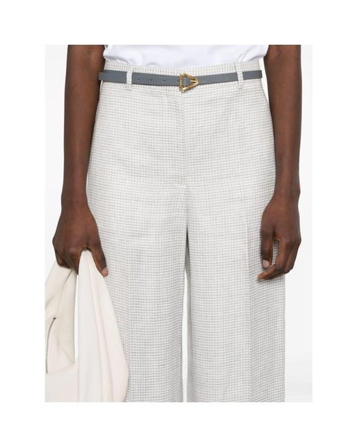 Theory White Hahnentritt leinenmischung hose grau
