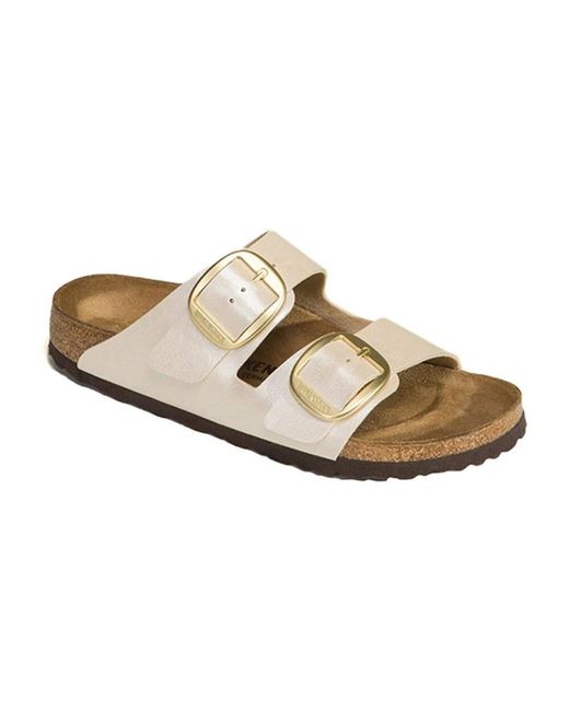 Birkenstock White Sliders