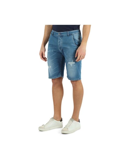 Daniele Alessandrini Blue Denim Shorts for men