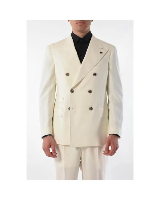 Gabriele Pasini White Double Breasted Suits for men