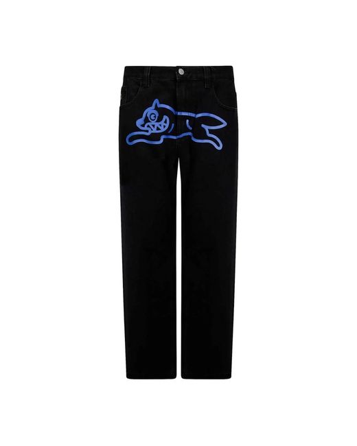 ICECREAM Black Straight Jeans for men