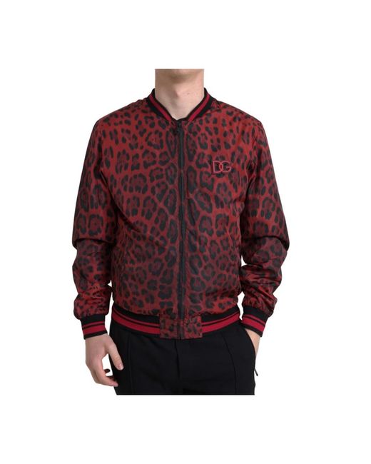 Dolce & Gabbana Jassen ,Veelkleurig ,Nylon Blazers in het Red voor heren