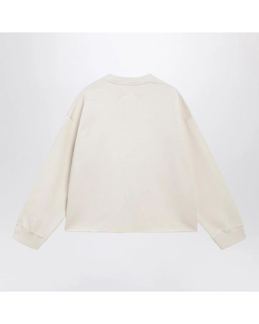 MM6 by Maison Margiela White Sweatshirts