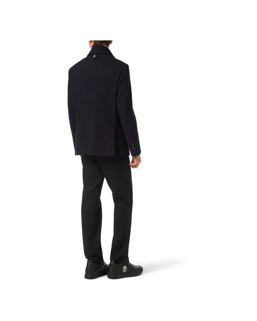 Billionaire Jassen ,Blauw ,Wol Travel Hood Blazer in het Blue voor heren
