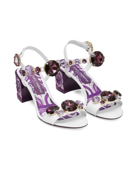 Dolce & Gabbana White High Heel Sandals