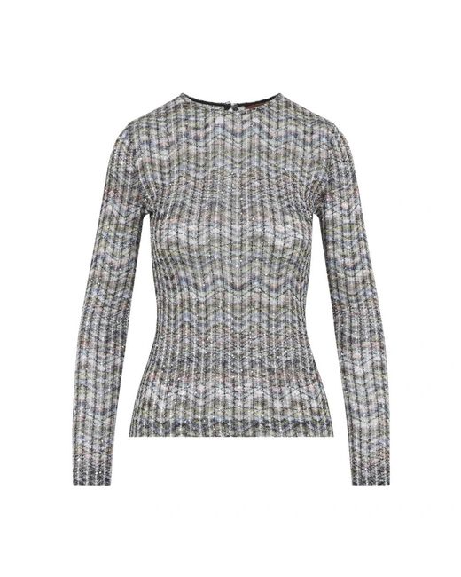 Missoni Gray Round-Neck Knitwear