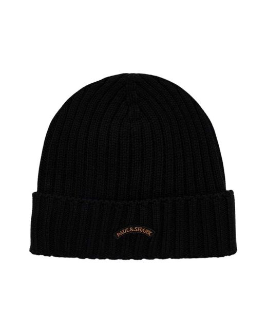 Beanies di Paul & Shark in Black da Uomo