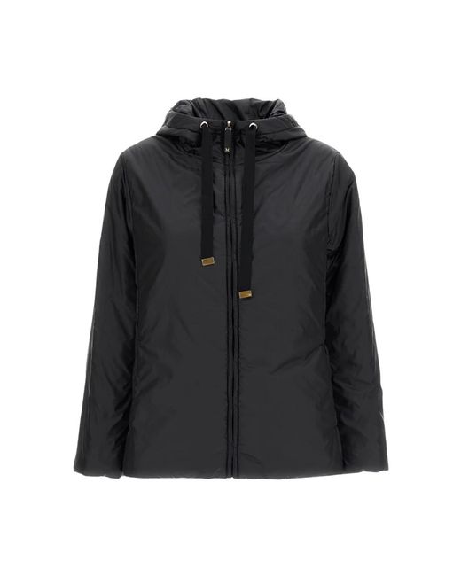 Max Mara Capuchonjack Met Vulling in het Black