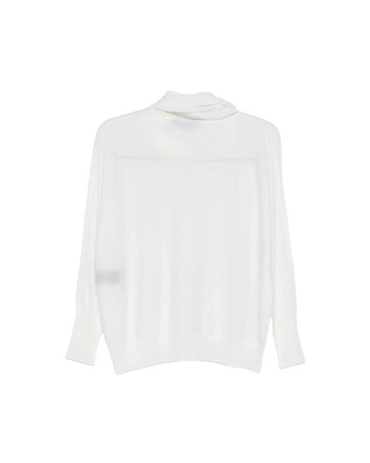 D.exterior White Bluse Mit Bindeband
