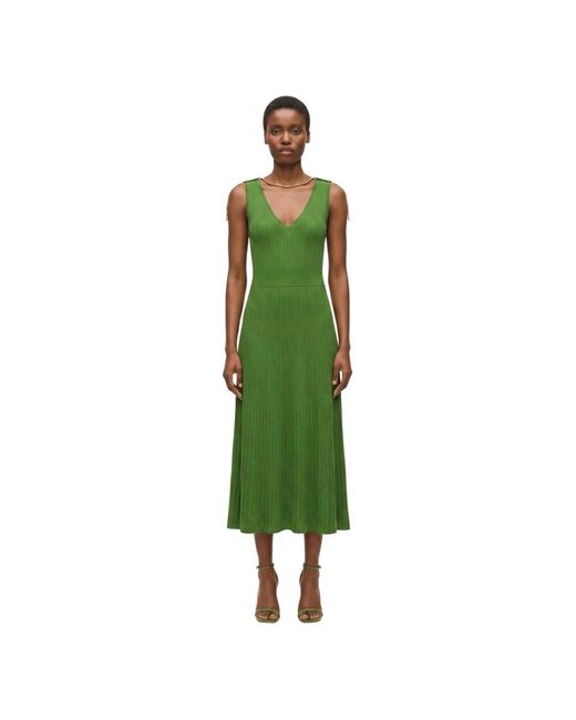 Elisabetta Franchi Green Knitted Dresses
