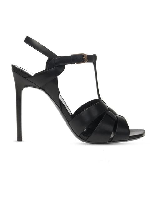 Saint Laurent High Heel Sandals in het Black