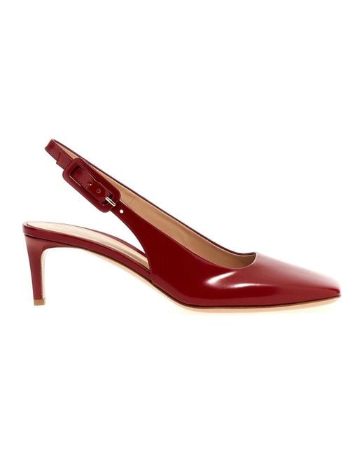 Gianvito Rossi Ric Slingbacks in het Red