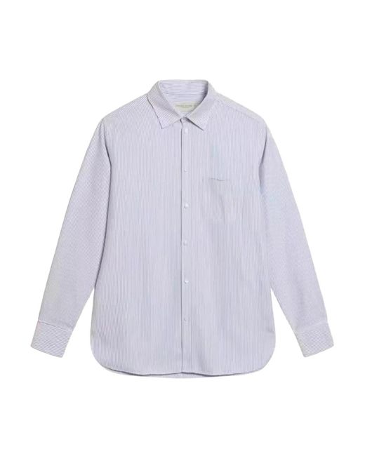 Golden Goose Deluxe Brand Blau Gestreiftes Hemd Regular Fit in Blue für Herren