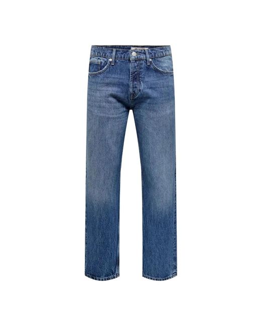Only & Sons Onsedge Straight in het Blue voor heren
