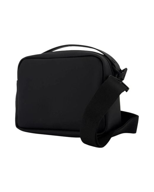 Rains Zwarte Crossbody Tas Met Schouderketting in het Black