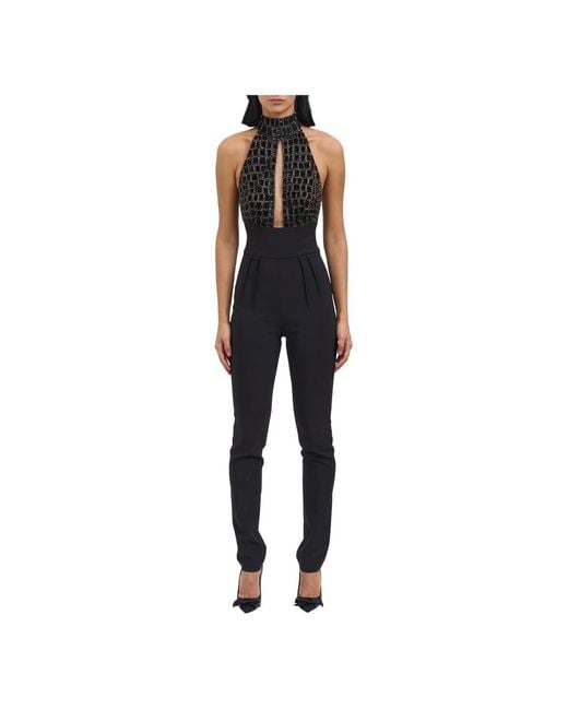 Elisabetta Franchi Black Jumpsuit