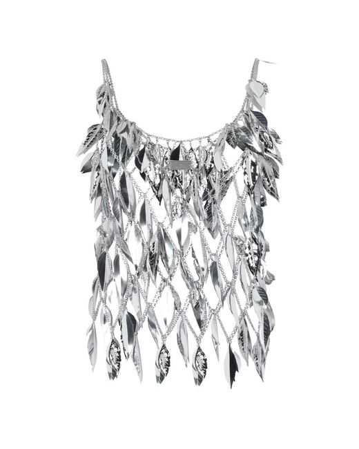 Rabanne Gray Sleeveless Tops